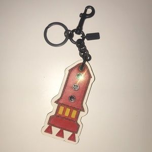 Coach Nasa rocket ship bag charm key ring.
